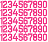 Cleveland Guardians Baseball Helmet Jersey Style Vinyl Number Decal Sheet Set of 50 #0-9 - Pick Color & Size