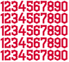 Cleveland Guardians Baseball Helmet Jersey Style Vinyl Number Decal Sheet Set of 50 #0-9 - Pick Color & Size