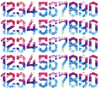 Cleveland Guardians Baseball Helmet Jersey Style Vinyl Number Decal Sheet Set of 50 #0-9 - Pick Color & Size
