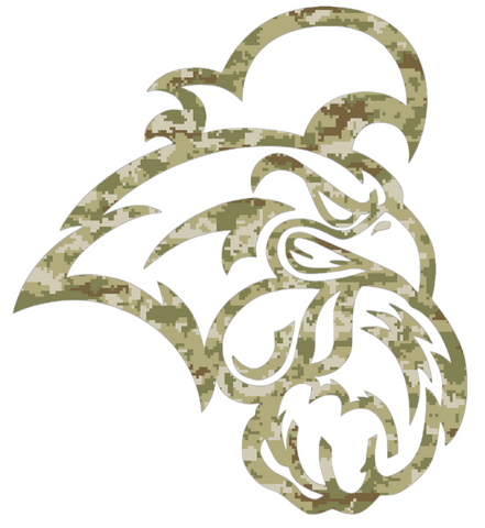 Coastal Carolina Chanticleers Team Logo Salute to Service Camouflage Camo Vinyl Decal PICK SIZE
