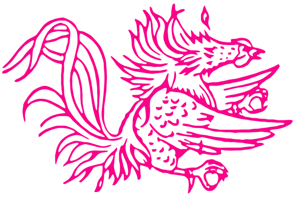 Coastal Carolina Chanticleers Hot Pink Retro Throwback Logo Premium DieCut Vinyl Decal PICK SIZE