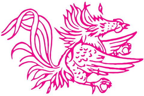 Coastal Carolina Chanticleers Hot Pink Retro Throwback Logo Premium DieCut Vinyl Decal PICK SIZE
