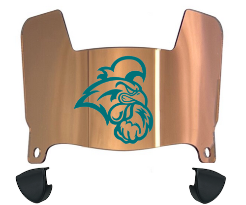 Coastal Carolina Chanticleers Mini Football Helmet Visor Shield w/ Clips - PICK VISOR & LOGO COLOR