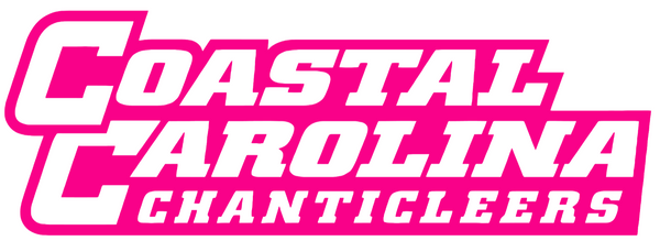 Coastal Carolina Chanticleers Hot Pink Team Name Logo Premium DieCut Vinyl Decal PICK SIZE