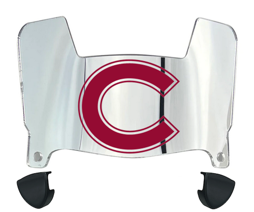 Colgate Raiders Mini Football Helmet Visor Shield w/ Clips - PICK VISOR & LOGO COLOR