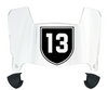 Colgate Raiders Mini Football Helmet Visor Shield w/ Clips - PICK VISOR & LOGO COLOR