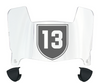 Colgate Raiders Mini Football Helmet Visor Shield w/ Clips - PICK VISOR & LOGO COLOR