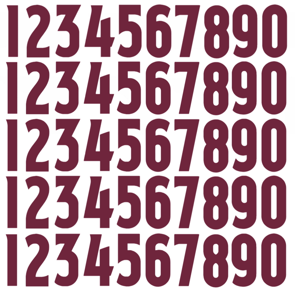 Colorado Avalanche Helmet Jersey Style Vinyl Number Decal Sheet Set of 50 #0-9 - Pick Color & Size