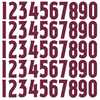 Colorado Avalanche Helmet Jersey Style Vinyl Number Decal Sheet Set of 50 #0-9 - Pick Color & Size