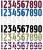 Colorado Avalanche Helmet Jersey Style Vinyl Number Decal Sheet Set of 50 #0-9 - Pick Color & Size