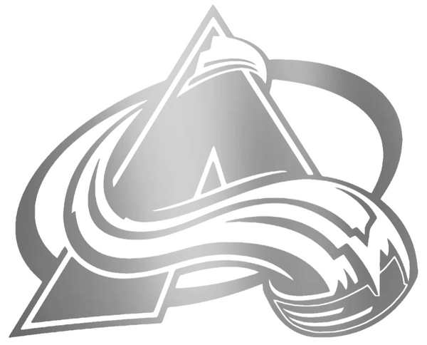 Colorado Avalanche SILVER CHROME MIRROR Team Logo Premium DieCut Vinyl Decal PICK SIZE