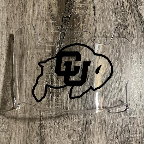 Colorado Buffaloes Full Size Football Helmet Visor Shield w/ Clips - PICK VISOR & LOGO COLOR