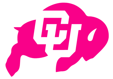 Colorado Buffaloes Hot Pink Alternate Logo Premium DieCut Vinyl Decal PICK SIZE