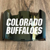 Colorado Buffaloes Full Size Football Helmet Visor Shield w/ Clips - PICK VISOR & LOGO COLOR