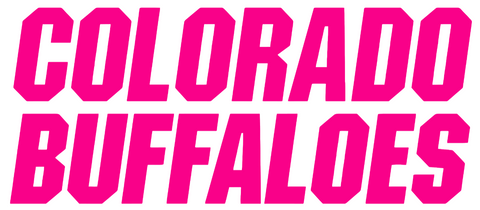 Colorado Buffaloes Hot Pink Team Name Logo Premium DieCut Vinyl Decal PICK SIZE