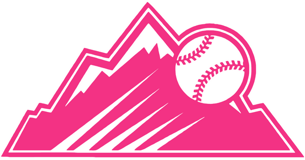 Colorado Rockies HOT PINK Alternate Mountains Logo Premium DieCut Vinyl Decal PICK SIZE