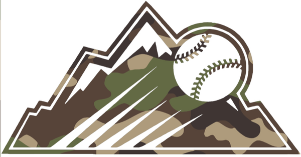 Colorado Rockies Woodland Camo Camouflage Alternate Logo Premium DieCut Vinyl Decal PICK SIZE