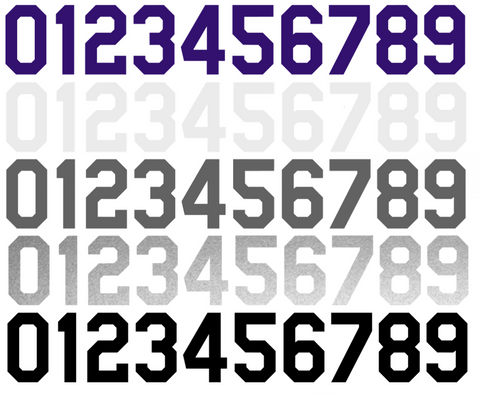 Colorado Rockies Baseball Helmet Jersey Style Vinyl Number Decal Sheet Set of 50 #0-9 - Pick Color & Size