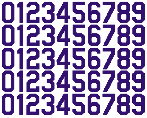 Colorado Rockies Baseball Helmet Jersey Style Vinyl Number Decal Sheet Set of 50 #0-9 - Pick Color & Size