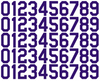 Colorado Rockies Baseball Helmet Jersey Style Vinyl Number Decal Sheet Set of 50 #0-9 - Pick Color & Size