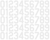 Colorado Rockies Baseball Helmet Jersey Style Vinyl Number Decal Sheet Set of 50 #0-9 - Pick Color & Size