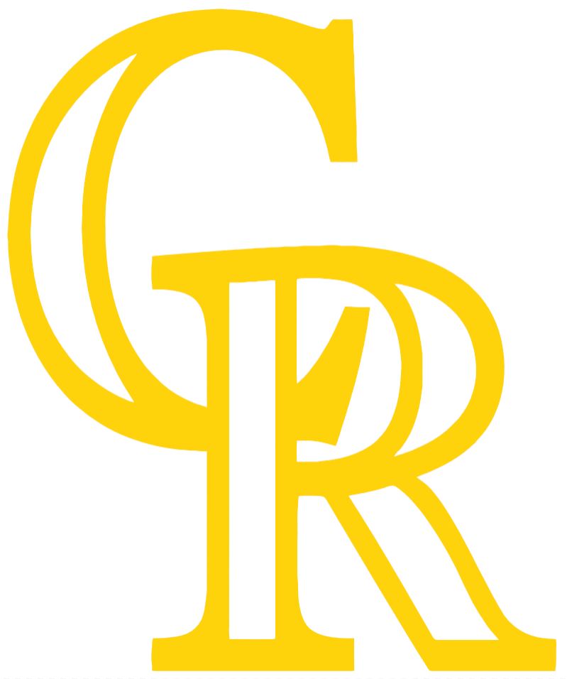 Colorado Rockies Yellow Childhood Cancer Awareness Team Logo Vinyl Decal PICK SIZE