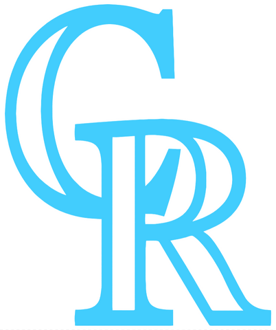Colorado Rockies Light Blue Fathers Day Prostate Cancer Awareness Team Logo Vinyl Decal PICK SIZE