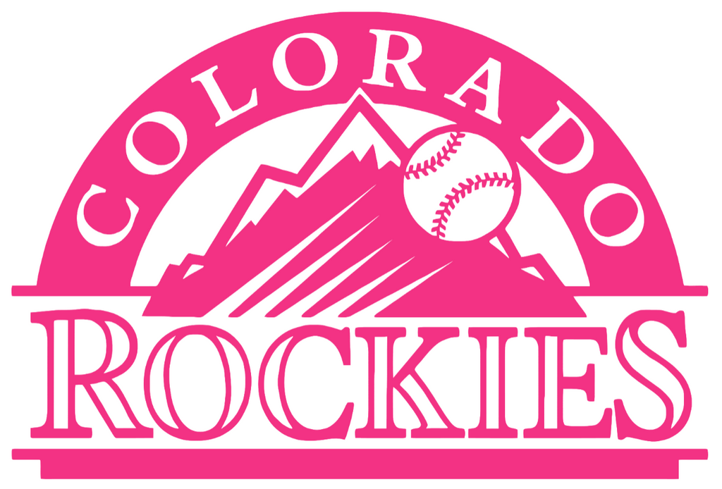 Colorado Rockies HOT PINK Retro Throwback Logo Premium DieCut Vinyl Decal PICK SIZE
