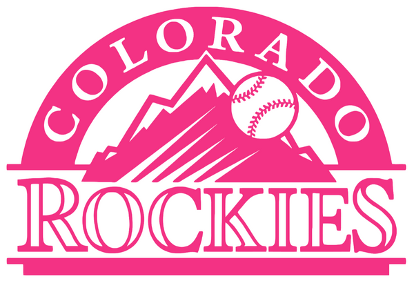 Colorado Rockies HOT PINK Retro Throwback Logo Premium DieCut Vinyl Decal PICK SIZE