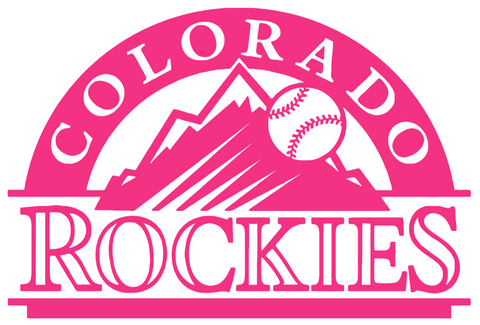 Colorado Rockies HOT PINK Retro Throwback Logo Premium DieCut Vinyl Decal PICK SIZE