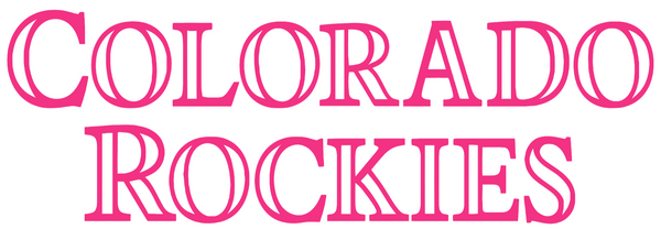 Colorado Rockies HOT PINK Team Name Logo Premium DieCut Vinyl Decal PICK SIZE