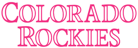 Colorado Rockies HOT PINK Team Name Logo Premium DieCut Vinyl Decal PICK SIZE