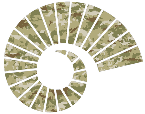 Colorado State Rams Horns Logo Salute to Service Camouflage Camo Vinyl Decal PICK SIZE