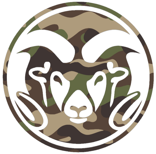 Colorado State Rams Woodland Camo Camouflage Team Logo Premium DieCut Vinyl Decal PICK SIZE