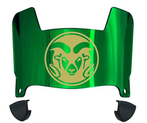 Colorado State Rams Mini Football Helmet Visor Shield w/ Clips - PICK VISOR & LOGO COLOR