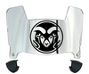 Colorado State Rams Mini Football Helmet Visor Shield w/ Clips - PICK VISOR & LOGO COLOR