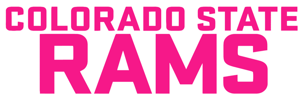 Colorado State Rams Hot Pink Team Name Logo Premium DieCut Vinyl Decal PICK SIZE