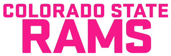 Colorado State Rams Hot Pink Team Name Logo Premium DieCut Vinyl Decal PICK SIZE