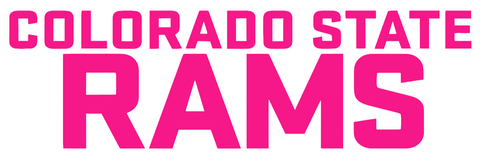 Colorado State Rams Hot Pink Team Name Logo Premium DieCut Vinyl Decal PICK SIZE