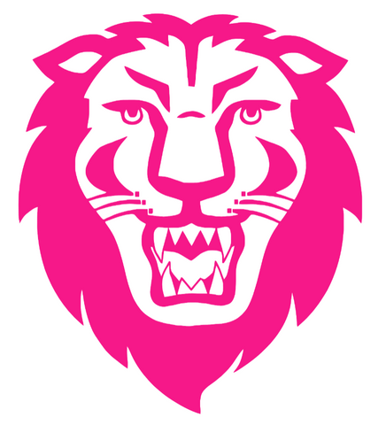 Columbia Lions Hot Pink Team Logo Premium DieCut Vinyl Decal PICK SIZE