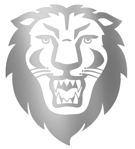 Columbia Lions SILVER CHROME MIRROR Team Logo Premium DieCut Vinyl Decal PICK SIZE
