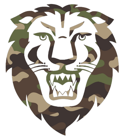 Columbia Lions Woodland Camo Camouflage Team Logo Premium DieCut Vinyl Decal PICK SIZE