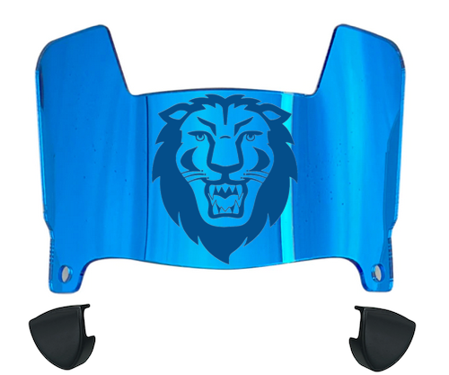 Columbia Lions Mini Football Helmet Visor Shield w/ Clips - PICK VISOR & LOGO COLOR