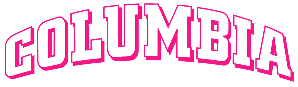 Columbia Lions Hot Pink Team Name Logo Premium DieCut Vinyl Decal PICK SIZE