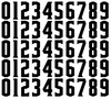 Columbus Blue Jackets Helmet Jersey Style Vinyl Number Decal Sheet Set of 50 #0-9 - Pick Color & Size