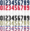 Columbus Blue Jackets Helmet Jersey Style Vinyl Number Decal Sheet Set of 50 #0-9 - Pick Color & Size