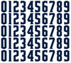 Columbus Blue Jackets Helmet Jersey Style Vinyl Number Decal Sheet Set of 50 #0-9 - Pick Color & Size