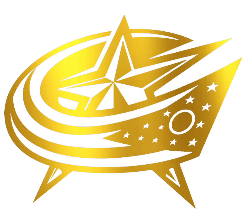 Columbus Blue Jackets GOLD CHROME MIRROR Team Logo Premium DieCut Vinyl Decal PICK SIZE