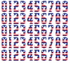 Columbus Blue Jackets Helmet Jersey Style Vinyl Number Decal Sheet Set of 50 #0-9 - Pick Color & Size