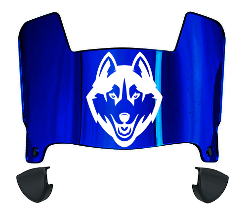 Connecticut UConn Huskies Mini Football Helmet Visor Shield w/ Clips - PICK VISOR & LOGO COLOR